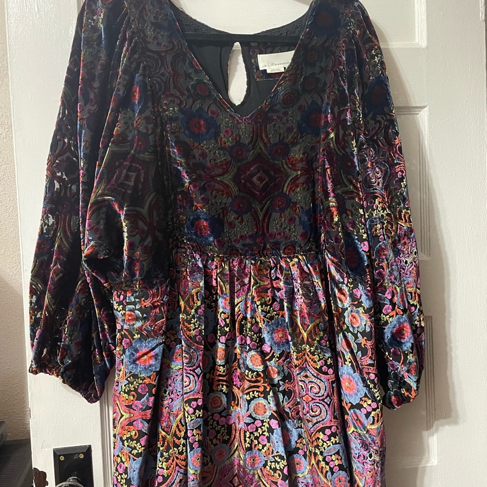 Mona Burnout Velvet Mini Dress